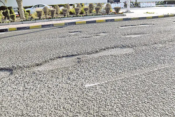 عيوب ومشاكل الطرق