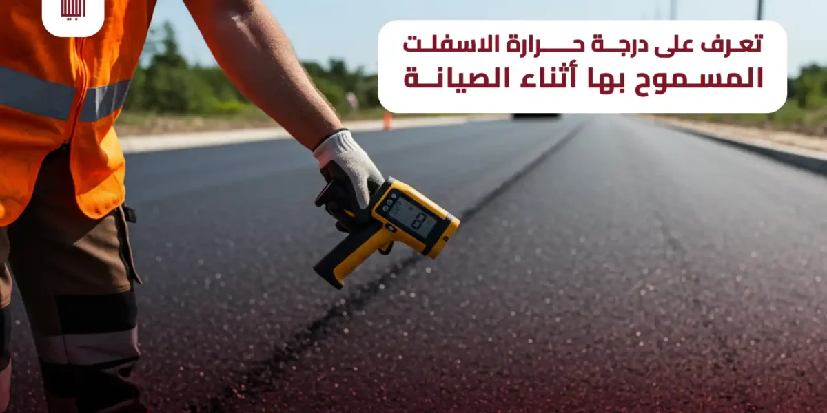 ​درجة حرارة الاسفلت المسموح بها