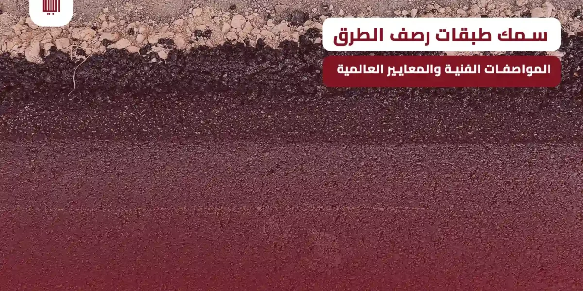 سمك طبقات رصف الطرق