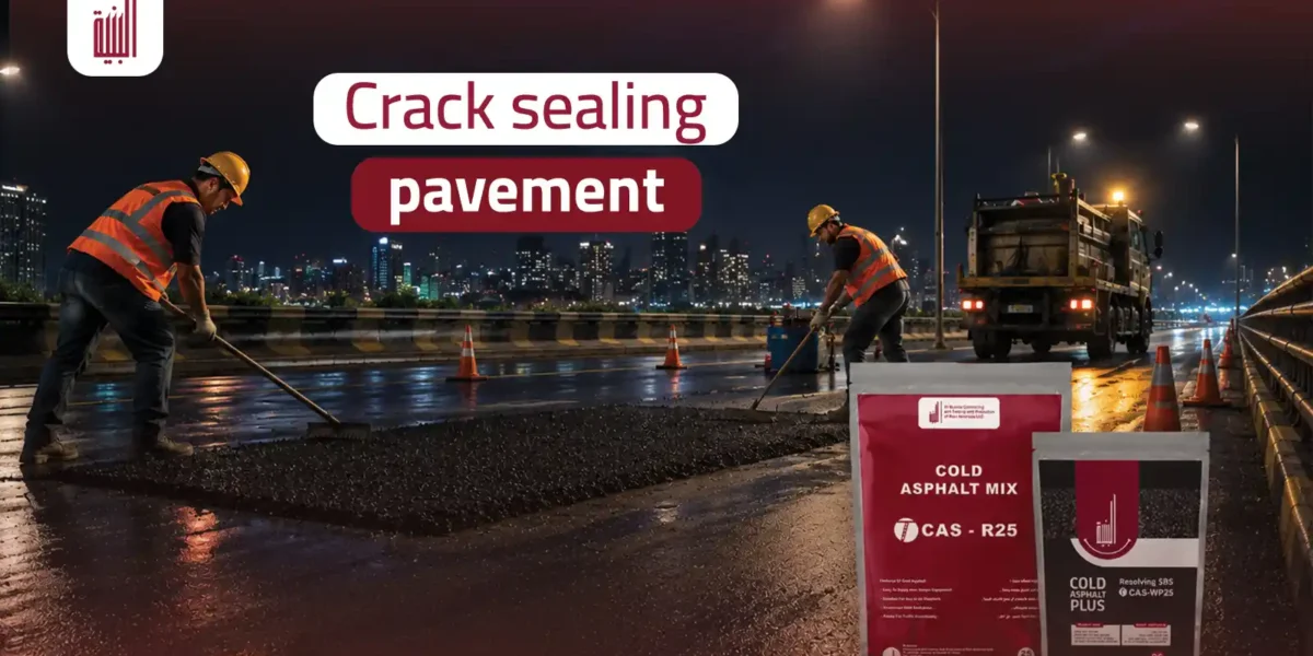 Crack Sealing Pavement